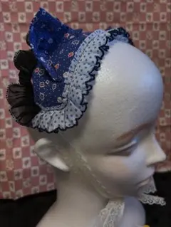 ハンドメイド 猫耳フリルヘアアクセサリー