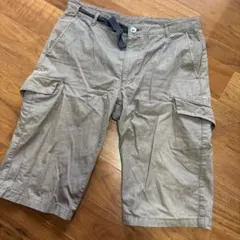 BOYCOTT ハーフパンツ カーゴパンツ ブラウンストライプ柄 ベルト付きのサムネイル