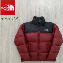 ノースフェイス 700FIL ヌプシ レッド×チャコールグレー メンズM