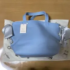 ＊訳あり　新品　紙タグ付　メゾンドフルール　PVC サイドリボントートバッグ