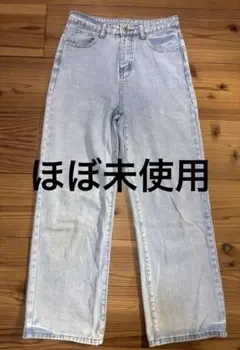 ほぼ未使用　SHEIN シーイン　ライトブルー デニム　パンツ ウエスト調整可能