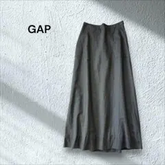 【新品】GAP リネンブレンド ロングスカート マキシ丈　W64 カーキ