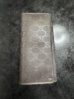 シルバー レザー 長財布