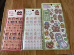 平成はっぴーフォンとタイルシール　モンチッチ　3枚セット