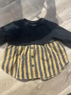 値下げmanina 長袖ストライプトレーナー80