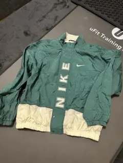 NIKE ナイロンジャケット L 緑/クリーム