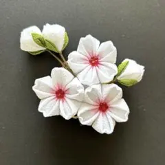 No.706 つまみ細工　髪飾り　ヘアクリップ　桜　卒業式　七五三　成人式