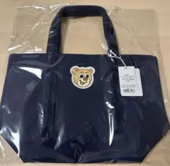 【新品未使用】フェイラー オールドテディ ワッペントート バッグ ネイビー L