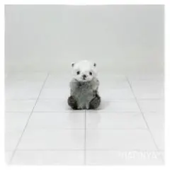 モールアート　ラッコ　グレー　ハンドメイドミニチュアぬいぐるみ