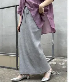 -3キロ見えスッキリシルエットリブスカート　チャオパニックティピー