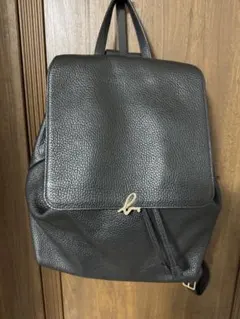 美品 IBIZA イビサ 水牛革 本革 レザー リュック パッチワーク 黒 