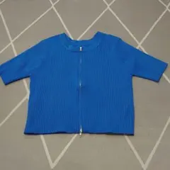 リブ編み 半袖トップス