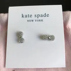 kate spade シルバー ダブルボールピアス