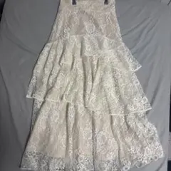 NICE CLAUP レースティアードスカート
