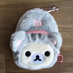 未使用保管品　リラックマ　ネコ　猫　リュック形　ポーチ　マルチケース