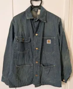 C412-18 carhartt カーハート デニム カバーオール - メルカリ