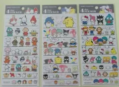 サンリオキャラクターズ 4size STICKER　３枚セット