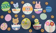 壁面飾り４月春イースターエッグ