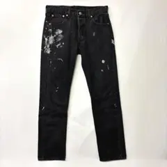 TRIPP NYC スカル ペイント加工 クラッシュ ストレッチ スキニーパンツ 