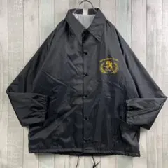 古着　90s　コーチジャケット　USA　ナイロン　XL　ブラック