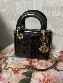 早い者勝ち❤︎Dior レディディオール ミニ　ブラック×ゴールド　確実本物中古品