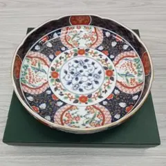 ♢455 有田焼 第一陶器 染錦花鳥 大皿 盛鉢 金縁 豪華絢爛 径26.5cm