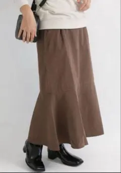 Lugnoncure スエードマーメイドスカート ブラウン 茶色 ルノンキュール