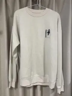 【美品】CIAOPANICワンポイント刺繍スウェットMアイボリー オーバーサイズ