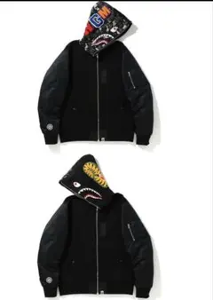 abathingape SHARK WIDE FULL ZIP HOODIE