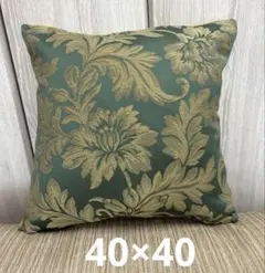 新品　花柄クッションカバー　40×40 ホテル仕様　アンティーク　裏光沢あり