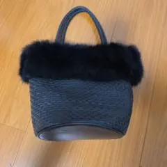 ZARA アニマルプリント レザー ミニ バケットバッグ（ハラコ素材