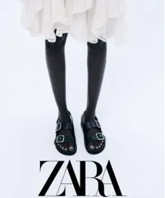 ZARA ビルケン型サンダル 牛革