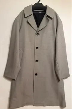 美品　ジーユー GU ハウンドトゥース オーバーサイズ チェスターコート　M