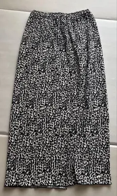 レオパード柄 フレアロングスカート　L