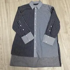 ZARA WOMAN ストライプ　ボーダー　ロングシャツ