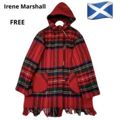 Irene Marshall スコットランド製　 ダッフルコート レッドチェック