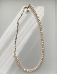 春色❗️極艶　大粒あこやと淡水パールマルチネックレス　ナチュラルカラー