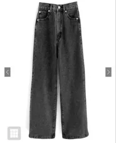 【XS】GRL ハイウエストセミワイドデニムパンツ fo1843