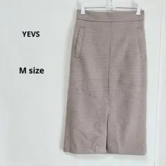 YEVS イーブス　ナロースカート　M 千鳥格子柄　裏地付き　スリット