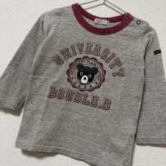 ミキハウス DOUBLE.B Bくんプリント Tシャツ バックプリントあり