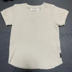 フタフタ　切りっぱなし風デザイン　Tシャツ 95cm 薄ベージュ