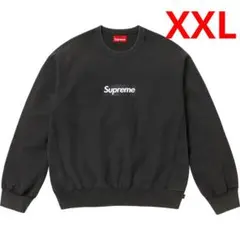 Supreme washed box logo crewneck black