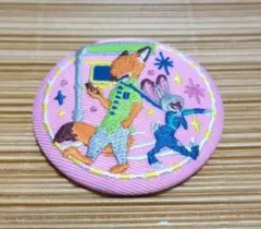 ディズニー　刺繍缶バッチ　ズートピア