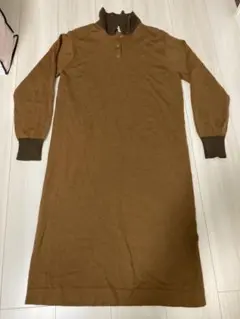 【美品】JWANDERSON UNIQLOブラウン 長袖ニットワンピース M