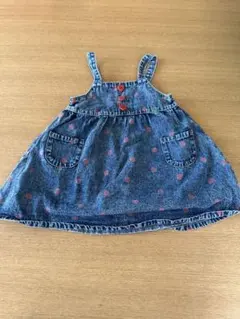 futafuta ジャンバースカート 90 デニムブルー