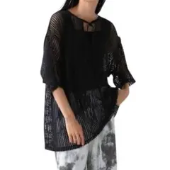 JEANASIS 2WAY メッシュプルオーバー　ブラック　サイズフリー