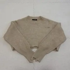 【新品未使用】non-hedge ベージュ クロップドセーター