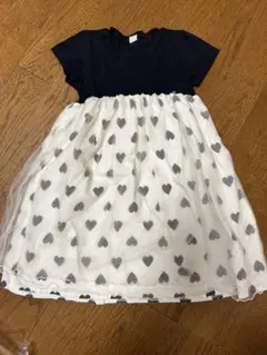 petit mainハート柄半袖ワンピース