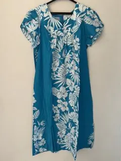 【ヴィンテージ】ハワイアンドレス　ムームー　made in Hawaii USA ヴィンテージ】ハワイアンドレス ムームー made in Hawaii USA