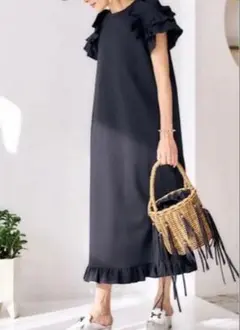 MARONENONFEE マーロンエノンフィ バルーンショルダーワンピース